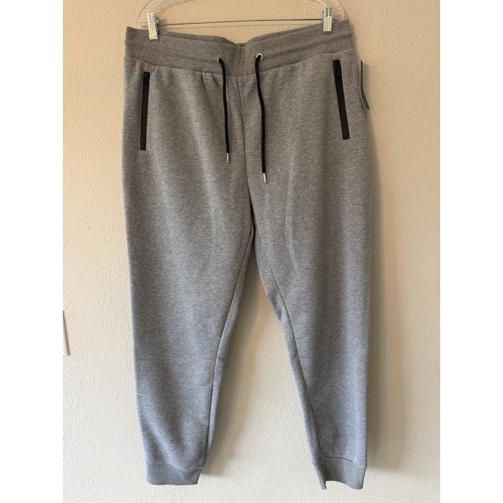 Pure Champ Gray Jogger Style Sweatpants Zipper Pockets Drawstring Waist Mens XXL